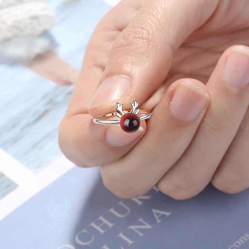 Crimson Antler Totem Ring
