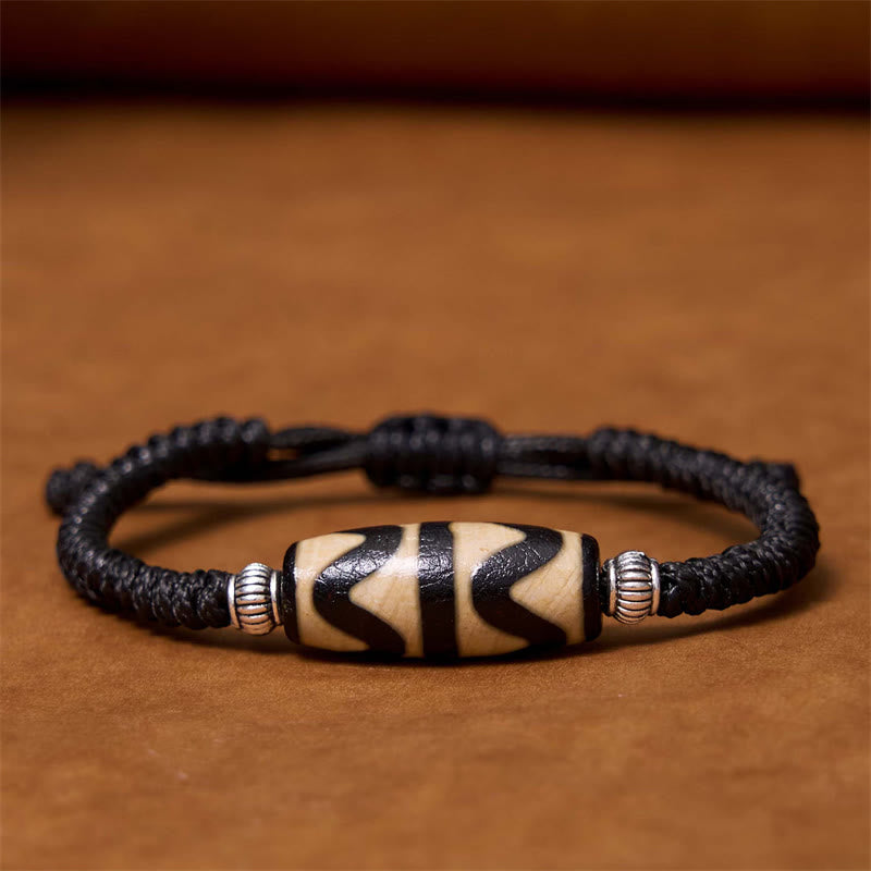 Spiritual Bracelet | Tibetan Nine-eye and Three-eyed Dzi Beads
