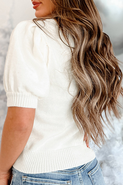 Casual Turtleneck Sweater with Christmas Tree Sequin Patchwork