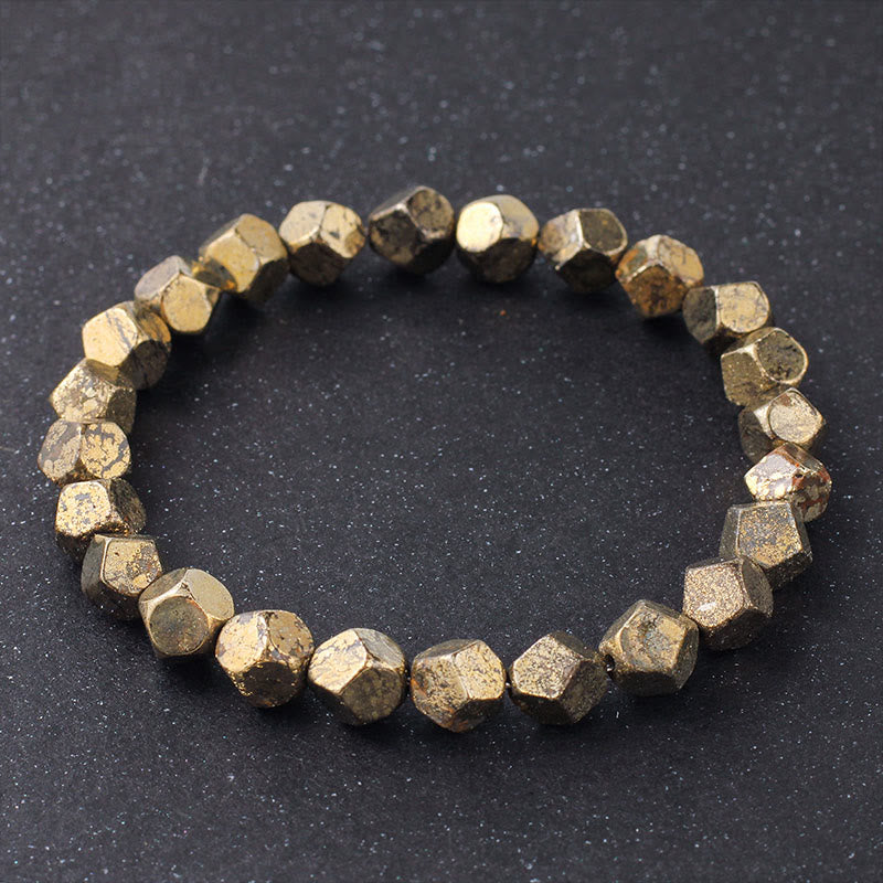 Buddha Stones Irregular Beads Pyrite Protection Confidence Bracelet