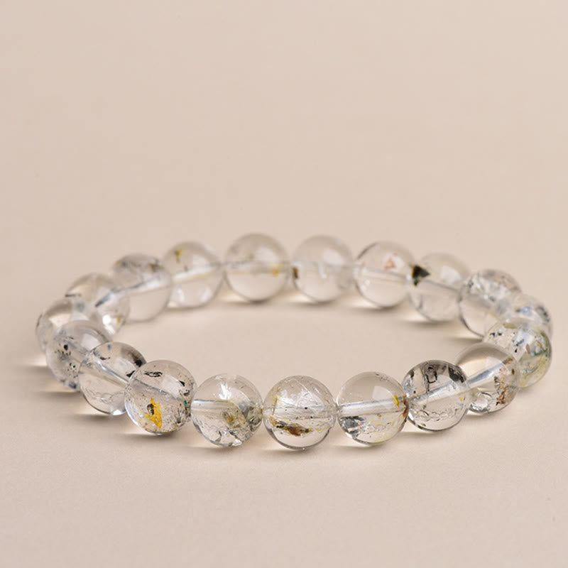 Buddha Stones Herkimer Diamond Protection Meditation Bracelet