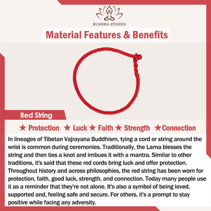 Buddha Stones Year of the Horse Red String Five-emperor Coins Luck Bracelet