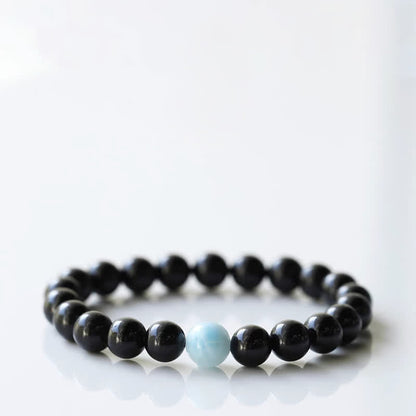 Buddha Stones Black Tourmaline Crystal Zodiac Animal Design Resilience Bracelet