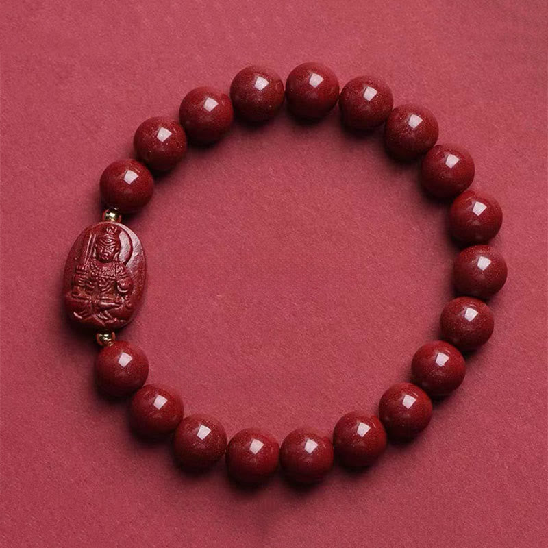 Buddha Stones the Chinese Zodiac Natal Buddha Cinnabar Blessing Bracelet
