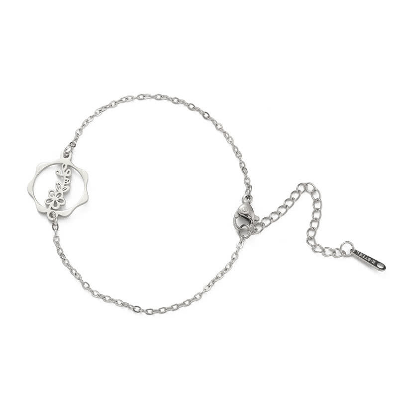 Buddha Stones Titanium Steel Birth Flower New Beginning Bracelet