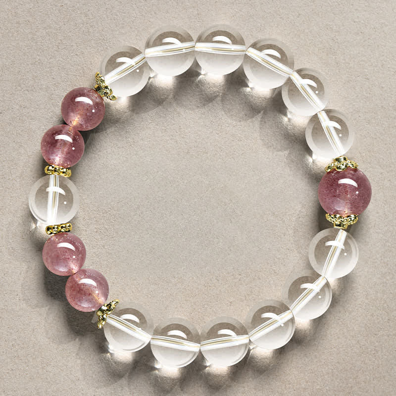 Buddha Stones Natural Clear Quartz Beaded Healing Bracelet