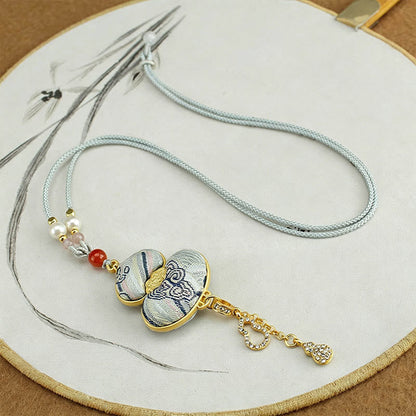 Buddha Stones Song Brocade Gourd Necklace