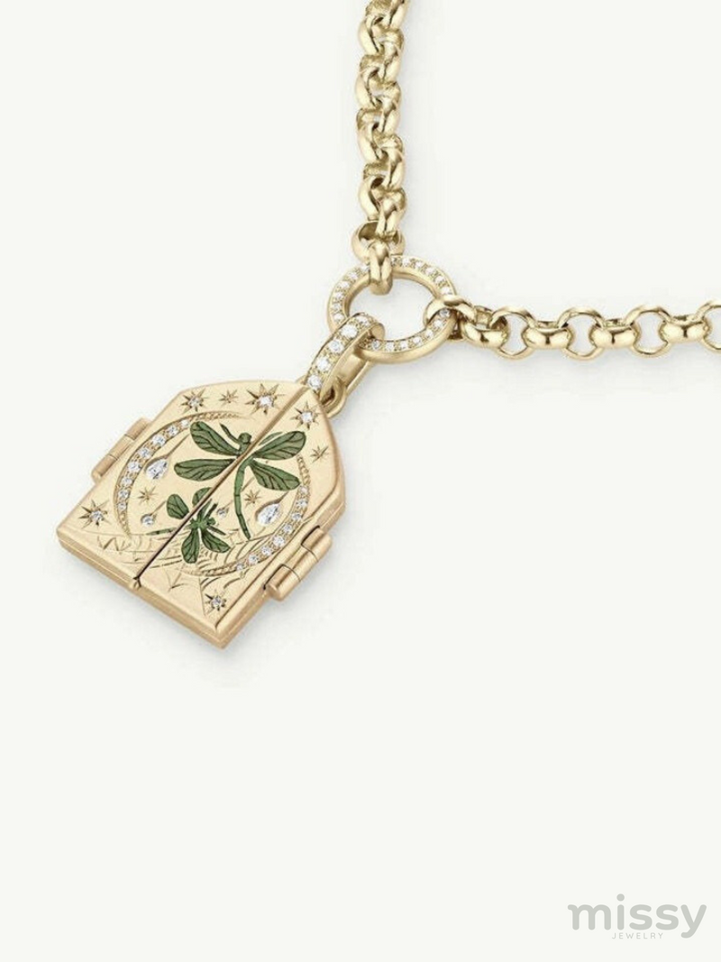 Belle Enchanted Locket Pendant Necklace