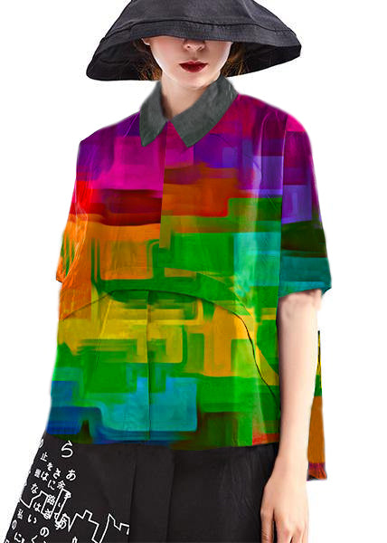 Black Dot Short Sleeve Cotton Shirts