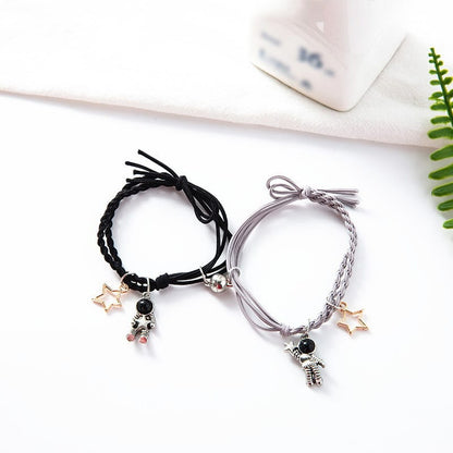 Natural Stone Couple Bracelet Crystal Set (2 Pieces)