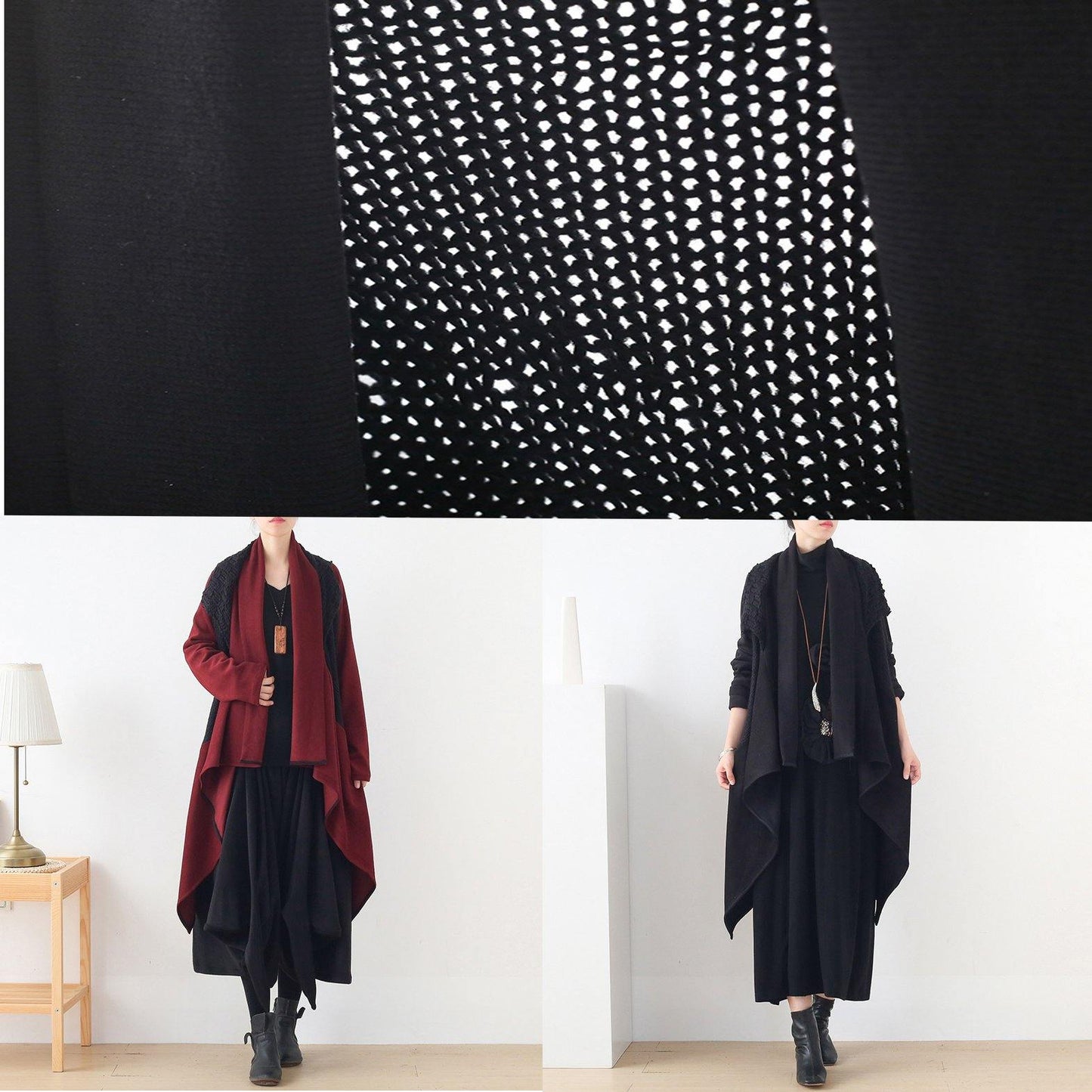 20 Autumn and Winter Literary Retro Loose Irregular Windbreaker Jacket