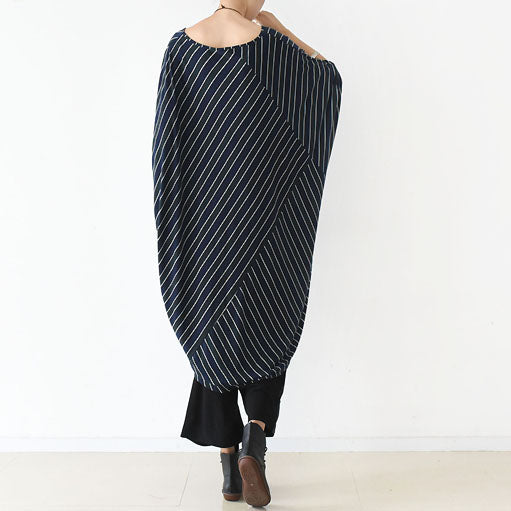 Fall O Shape Strip Dresses Cotton Dress Caftans Shirts