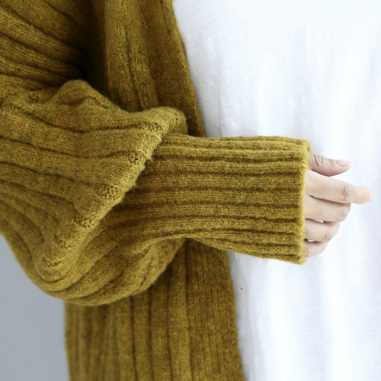 Fall Thick Warm Sweater Cardigans V Neck Long Sleeve Knit Short Coats