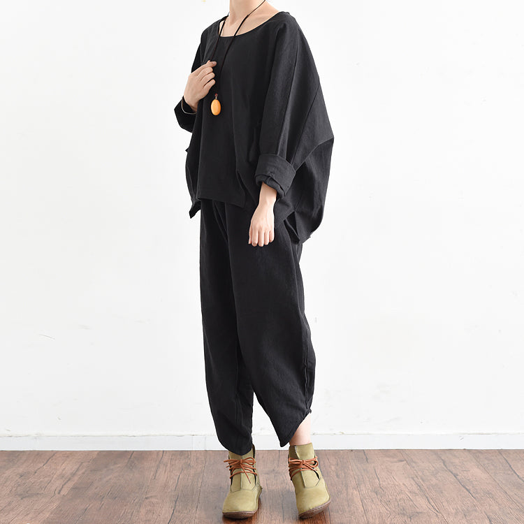 Fall Trend Outfits Black Linen Suits Linen Tops With Pants
