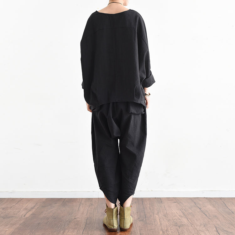 Fall Trend Outfits Black Linen Suits Linen Tops With Pants
