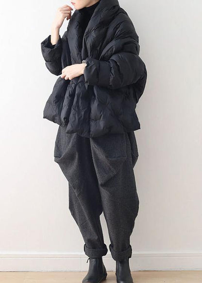 Short Loose Large Size Down Cotton Concealed Buckle Thin Cotton Padded Coat