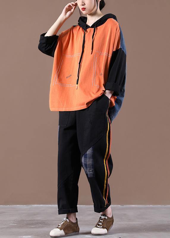 2025 New Women's Loose Large Orange Suit