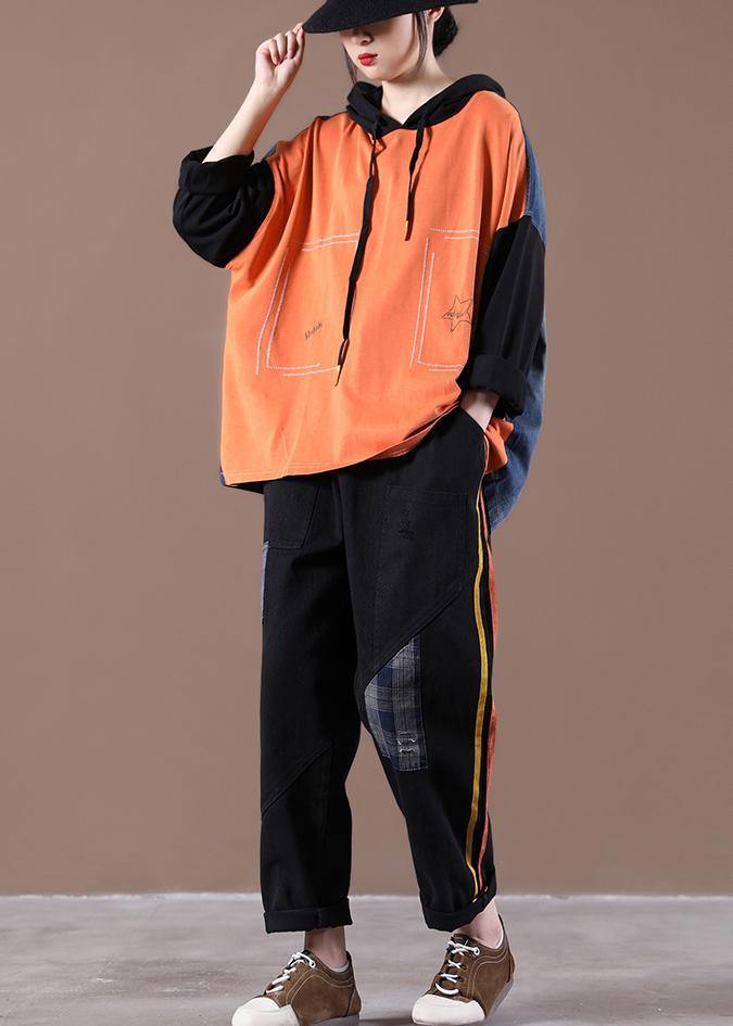2025 New Women's Loose Large Orange Suit