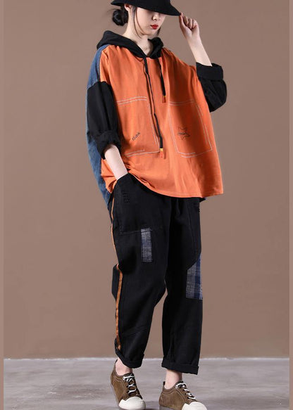 2025 New Women's Loose Large Orange Suit