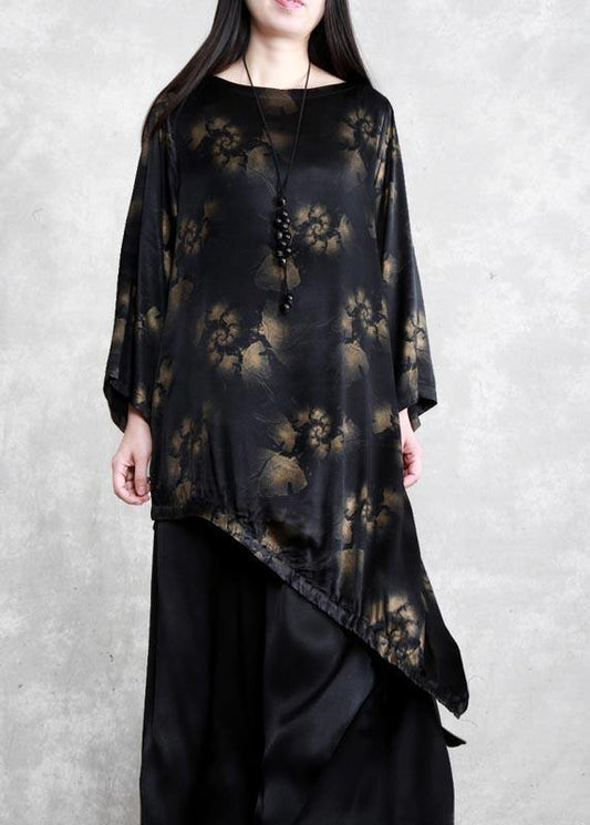 Spring New Suit Irregular Top + Wide Leg Pants Two Piece Set