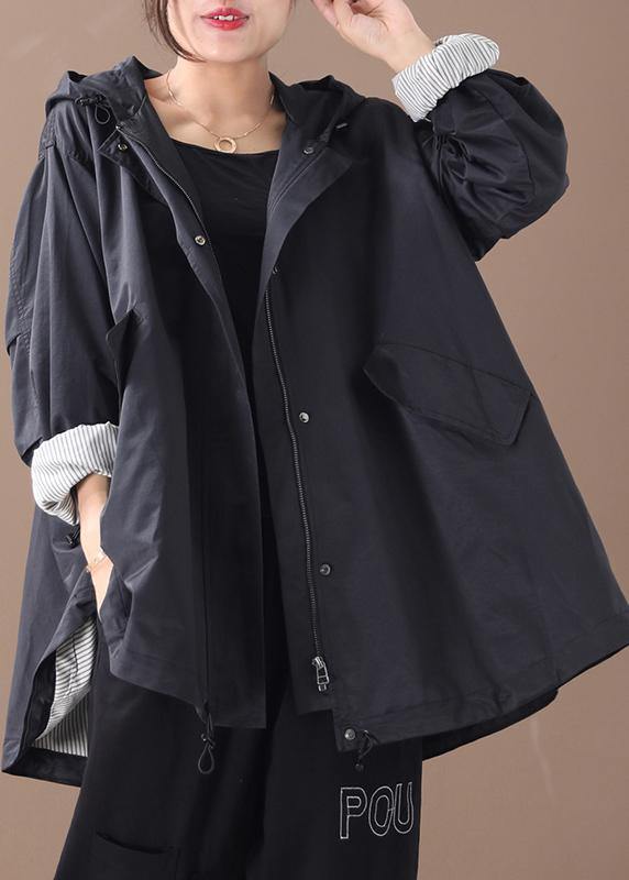 Modern Hooded Baggy Clothes for Green Silhouette Winter Outwear