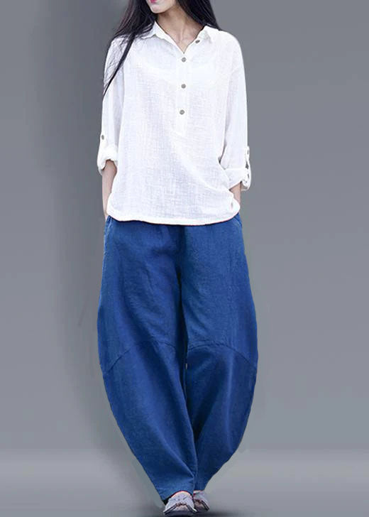 Harem Pants Cotton Work Outfits Red Long Pants