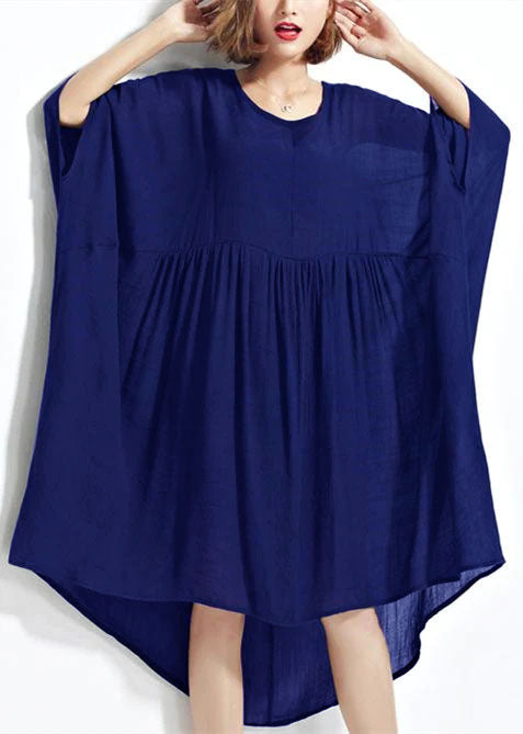 New Yellow Chiffon Dresses Clothing Linen Maxi Dress Fine High Waist Batwing Sleeve Clothing