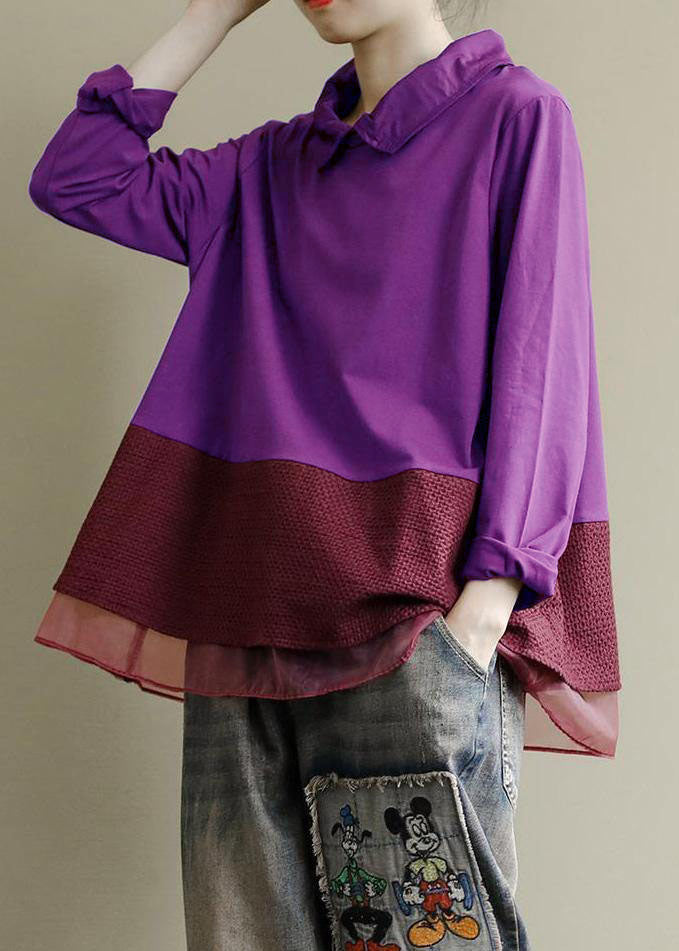 Yellow Tops Lapel Patchwork Clothes Pattern