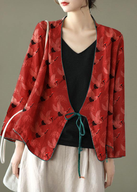 Pattern Embroideried Long Sleeve Linen Shirt