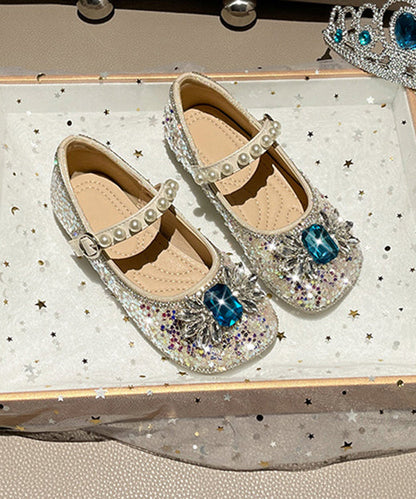 New Apricot Bow Soft Bottom Water Diamond Princess Flats