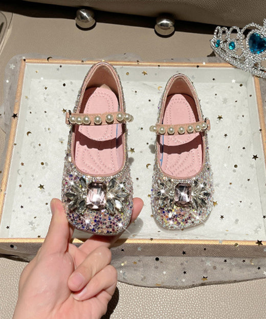 New Apricot Bow Soft Bottom Water Diamond Princess Flats