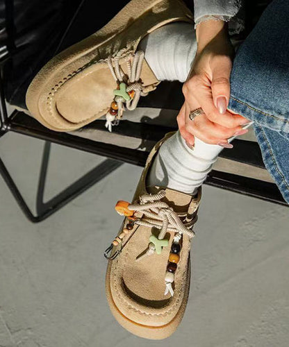 Spring New Style Lace Up Versatile Platform Shoes