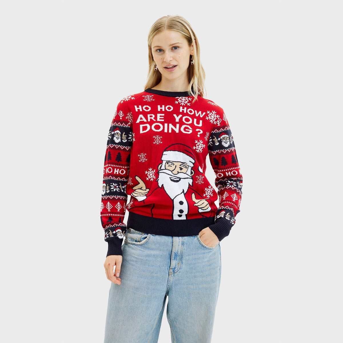 Ho Ho How Are You Christmas Sweater Women's