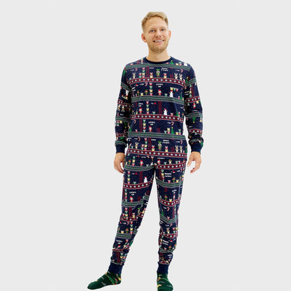 Vintage Gamer Christmas Pajamas Men's
