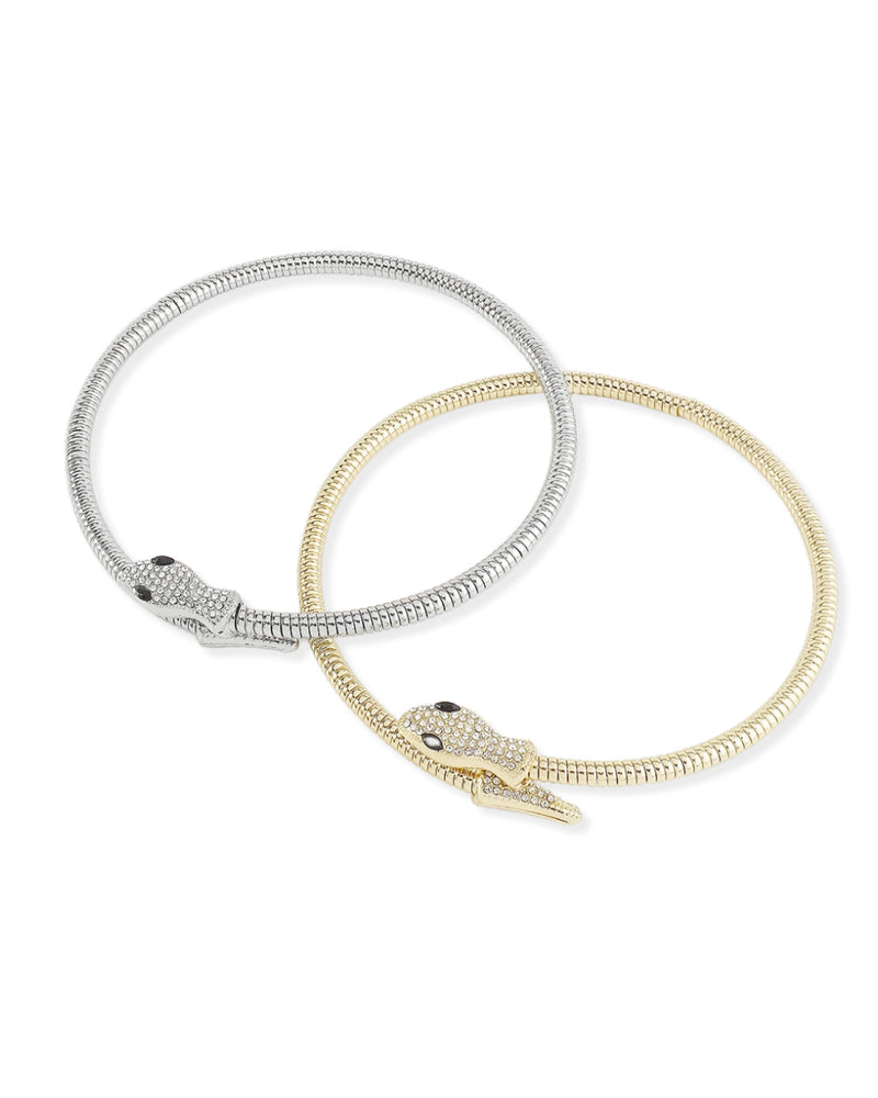 Anabel Crystal Snake Necklace