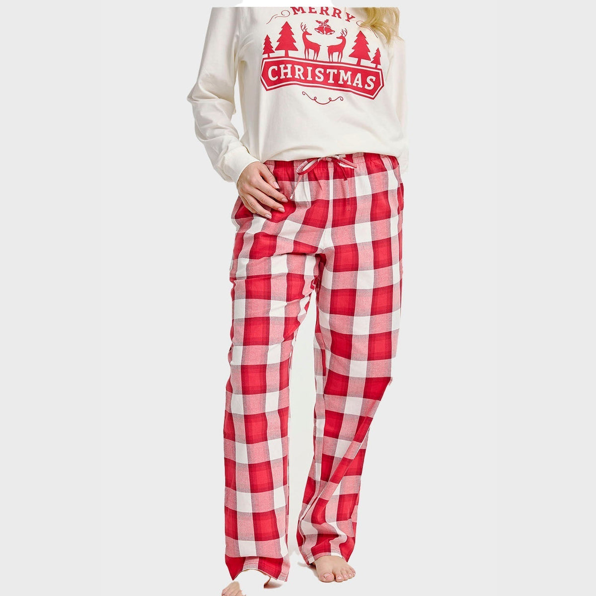 The Cheerful Christmas Pajama Top Women's