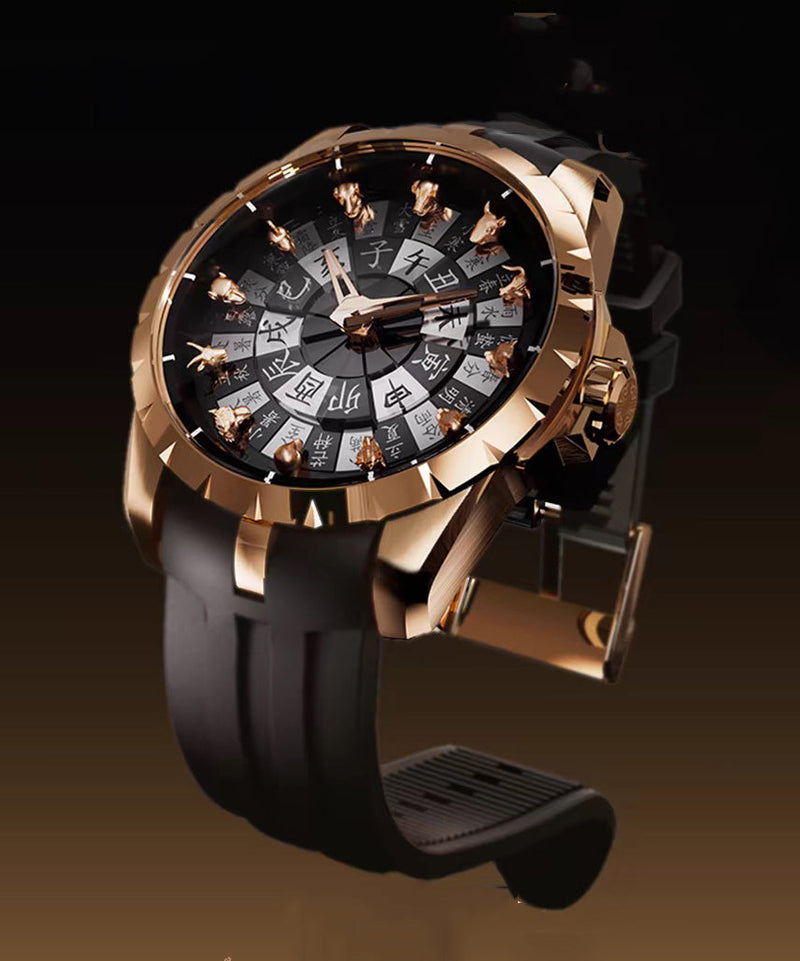 Unique Gold Stainless Steel Quartz Movement Watches
