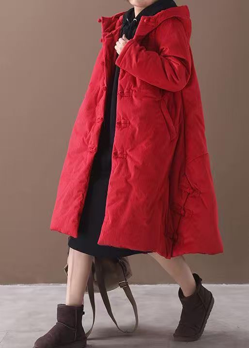 Warm Red Winter Outwear Clothing Snow Jackets Winter Hooded Coats