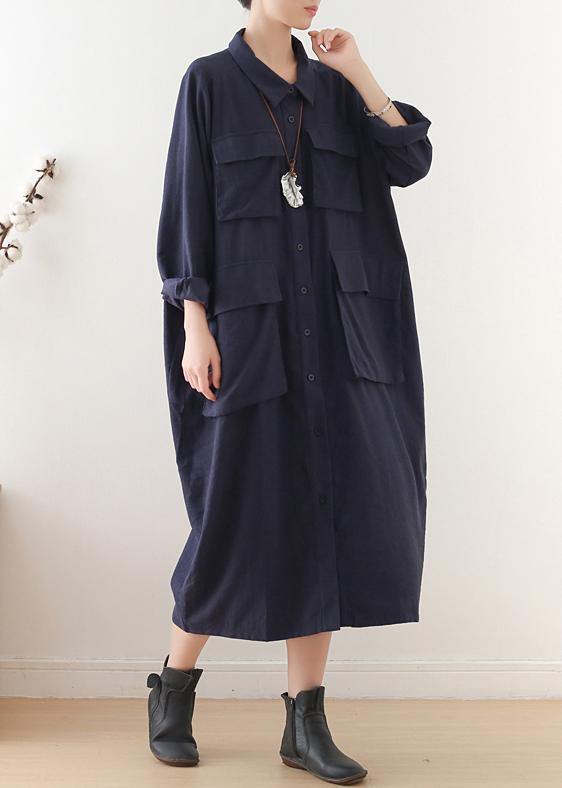 Classy Lapel Button Down Wardrobes Photography Black Long Dresses