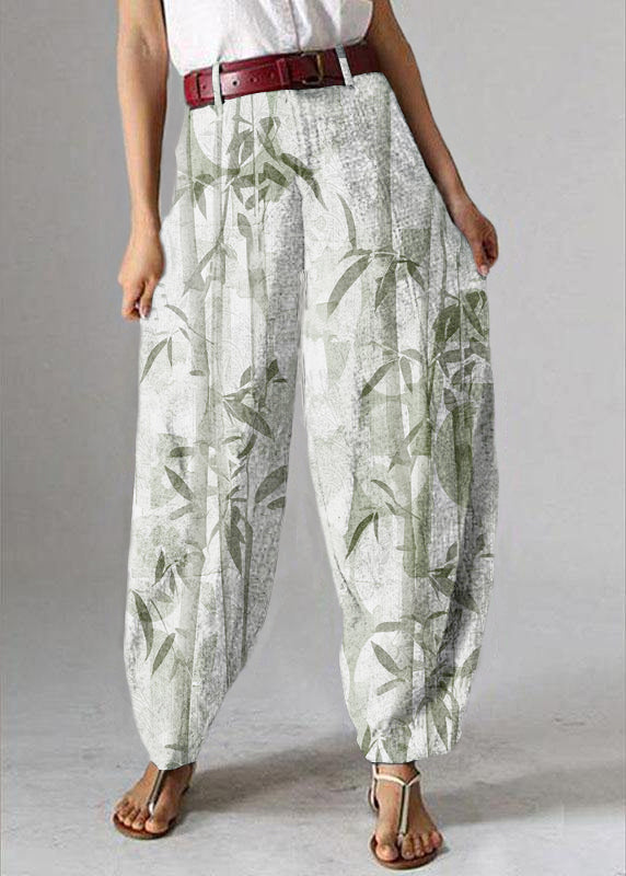 High Waist Button Color Harem Pants With Pocket