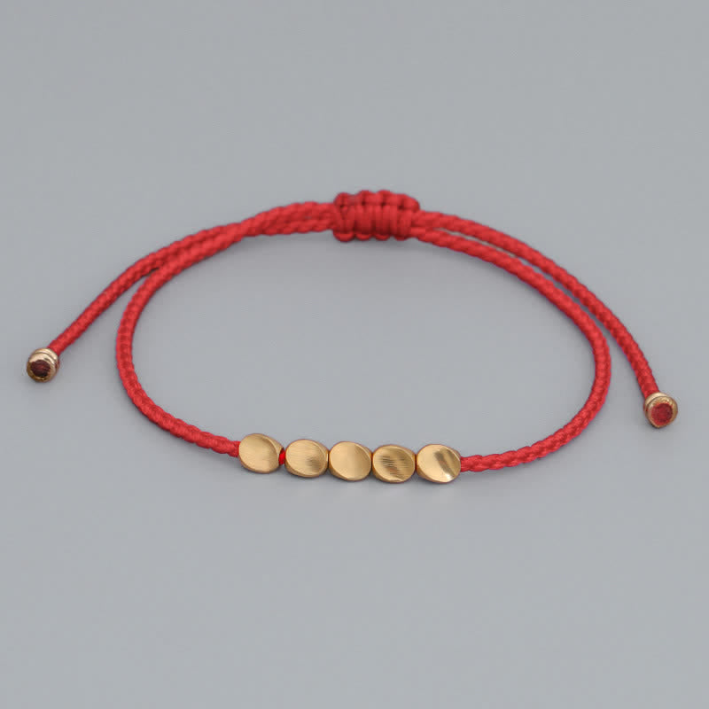 Buddha Stones Fengshui Lucky Red String Bracelet
