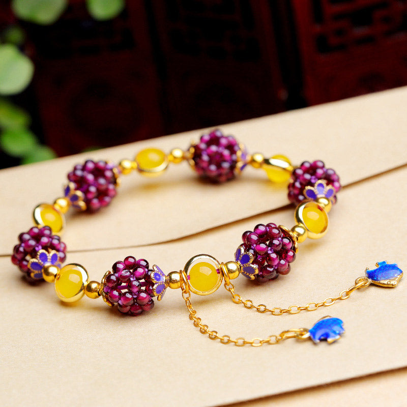3mm Garnet & Amethyst Calm Bracelet for ’s Healing