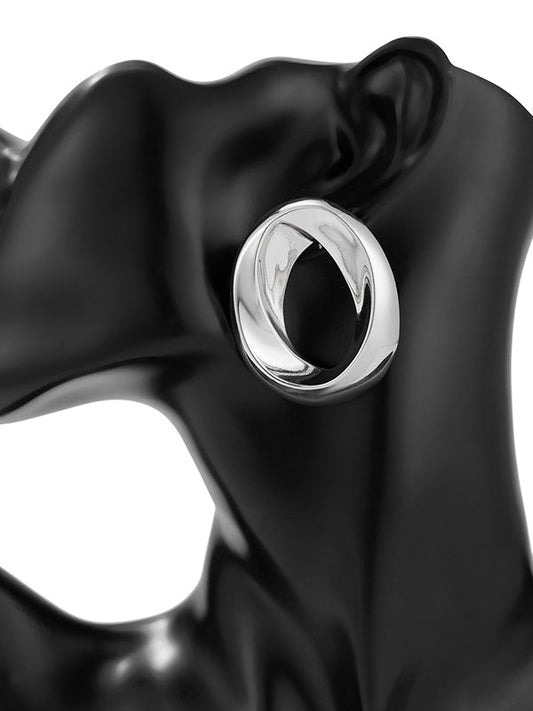 Asymmetric Shiny Color Earrings Accessories