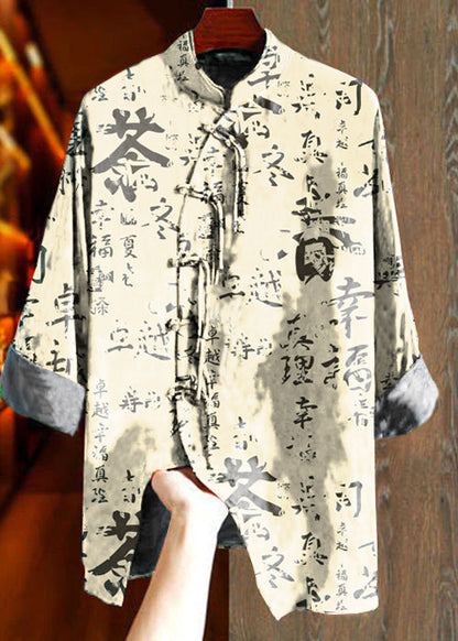 Art Yellow Text Double-layer Collar Asymmetrical Jacquard Silk Shirt Top Fall
