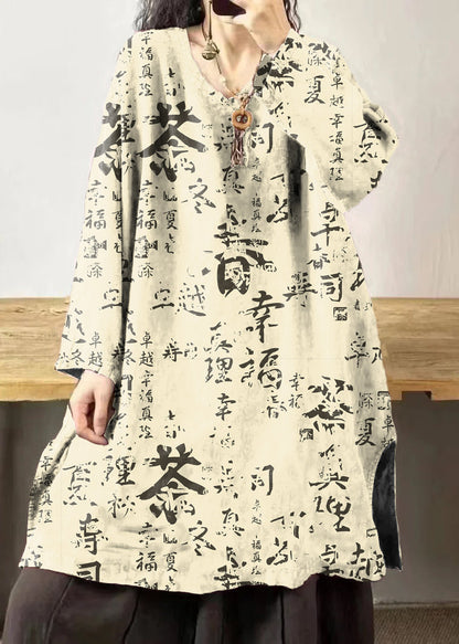 Mulberry V Neck Embroidered Patchwork Linen Mid Dresses Fall