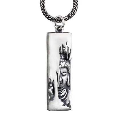Buddha Stones Tathagata Buddha Strength Protection Amulet Lucky Style Pendant Necklace