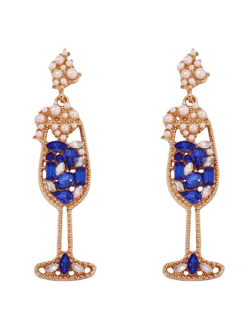 Shiny Wine Glass Earrings Accessories