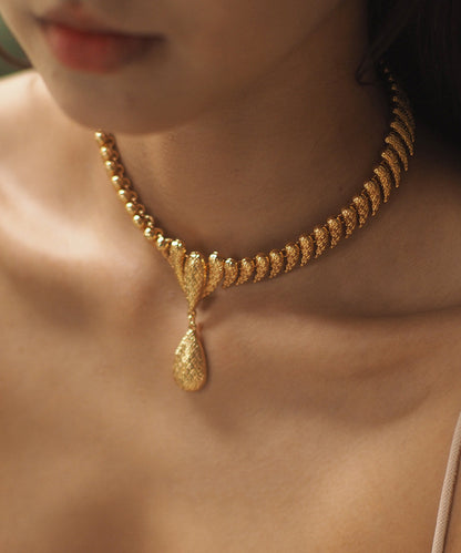 Handmade Golden Copper Choker