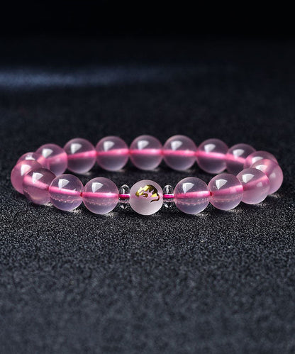 Pink Crystal the Twelve Chinese Zodiac Signs Bracelet