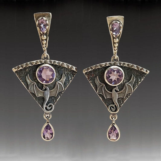 Enchanting Dragon Crystal Gothic Earrings